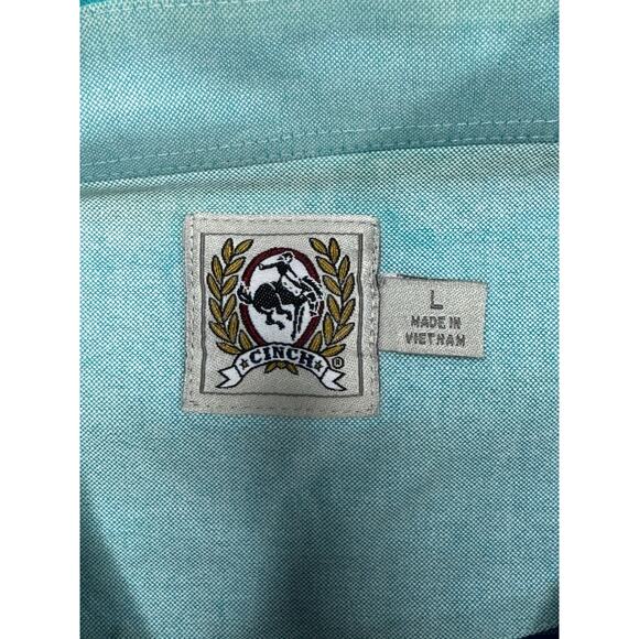 Cinch Men's Short Sleeve Multicolor Plaid Button Up Shirt - Size L - Picture 4 of 5